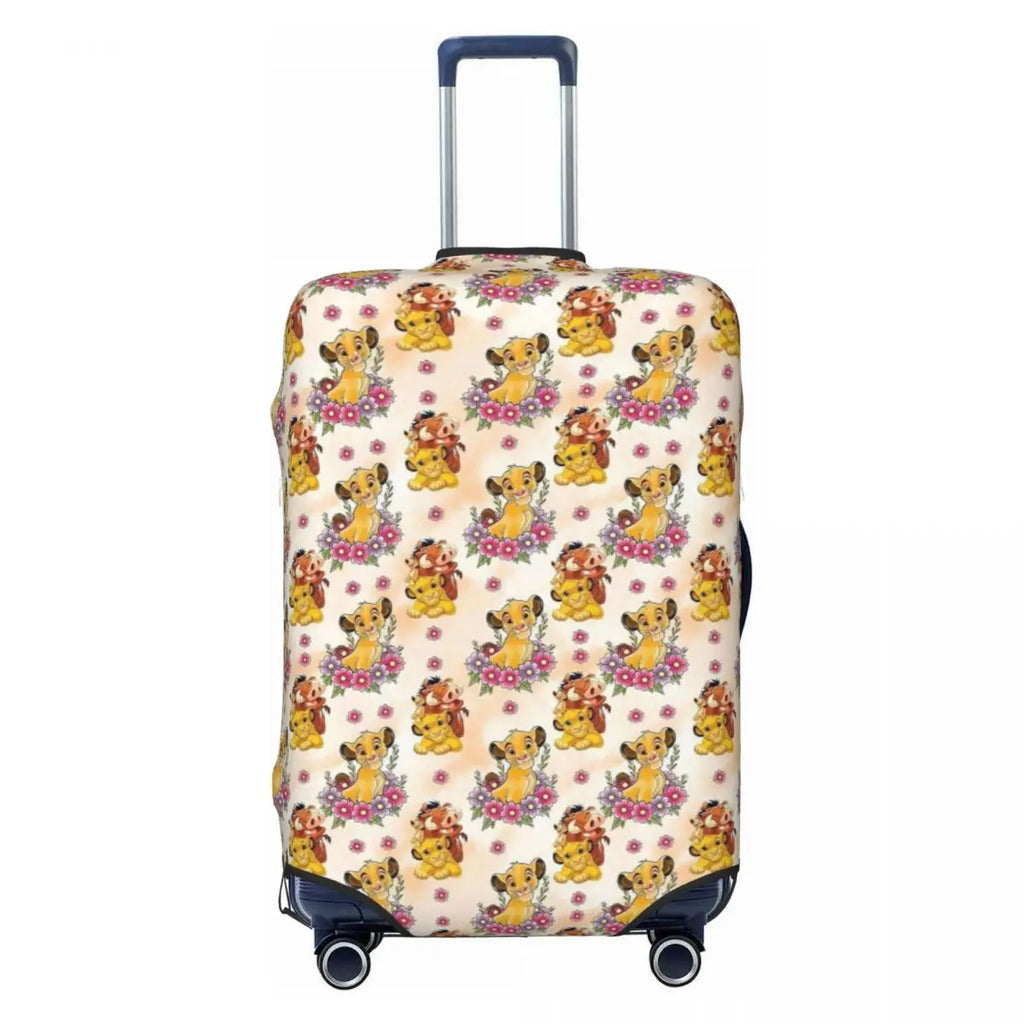 Custom The Lion Cartoon K-Kings Simba Luggage Cover Fashion Suitcase Protector Covers Suit For 18-32 inch