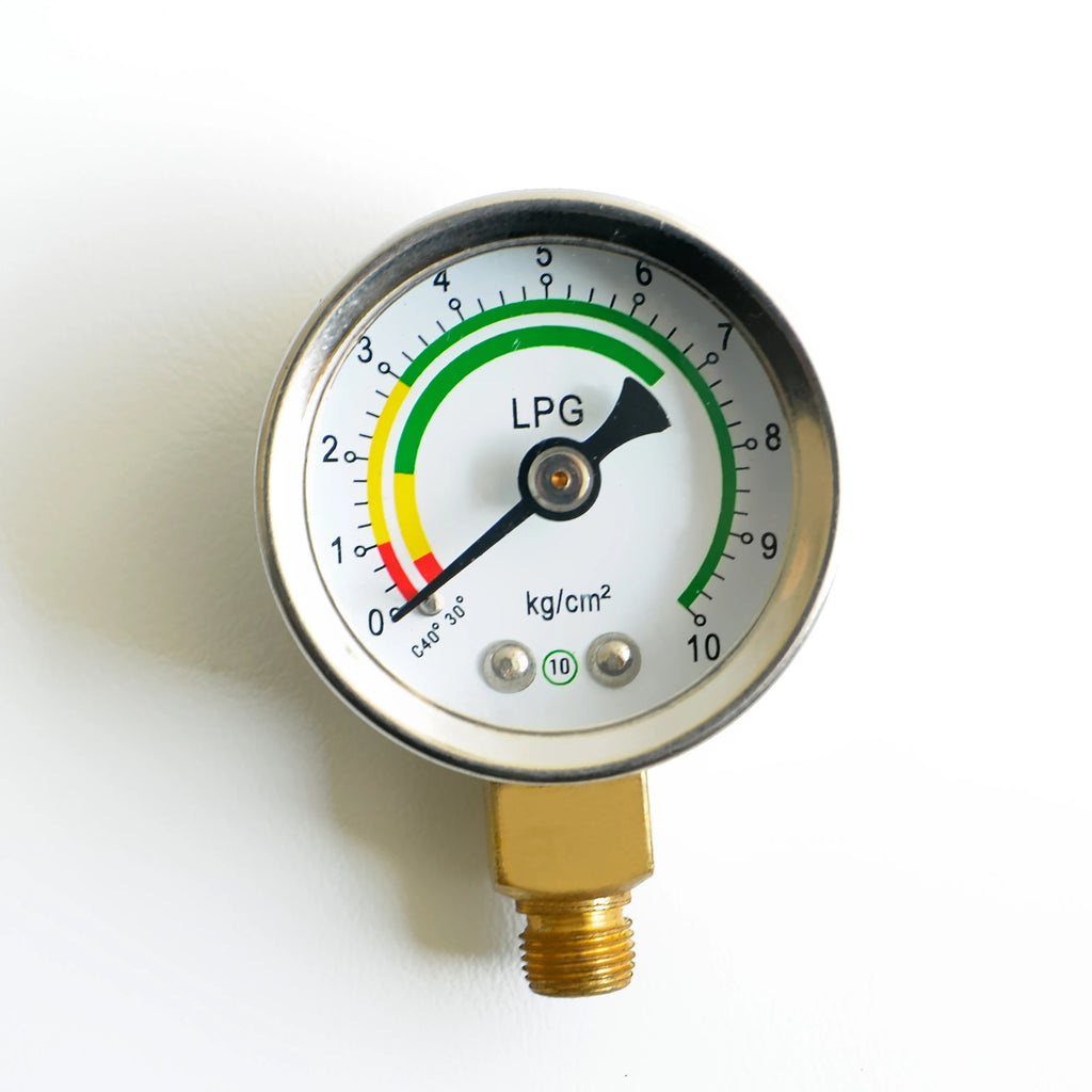 Gas Pressure Gauge, 0-10 kg/cm² Gauge for Propane Regulator Valve and LPG Reducing Valve (1/8" NPT/M 8*0.75)