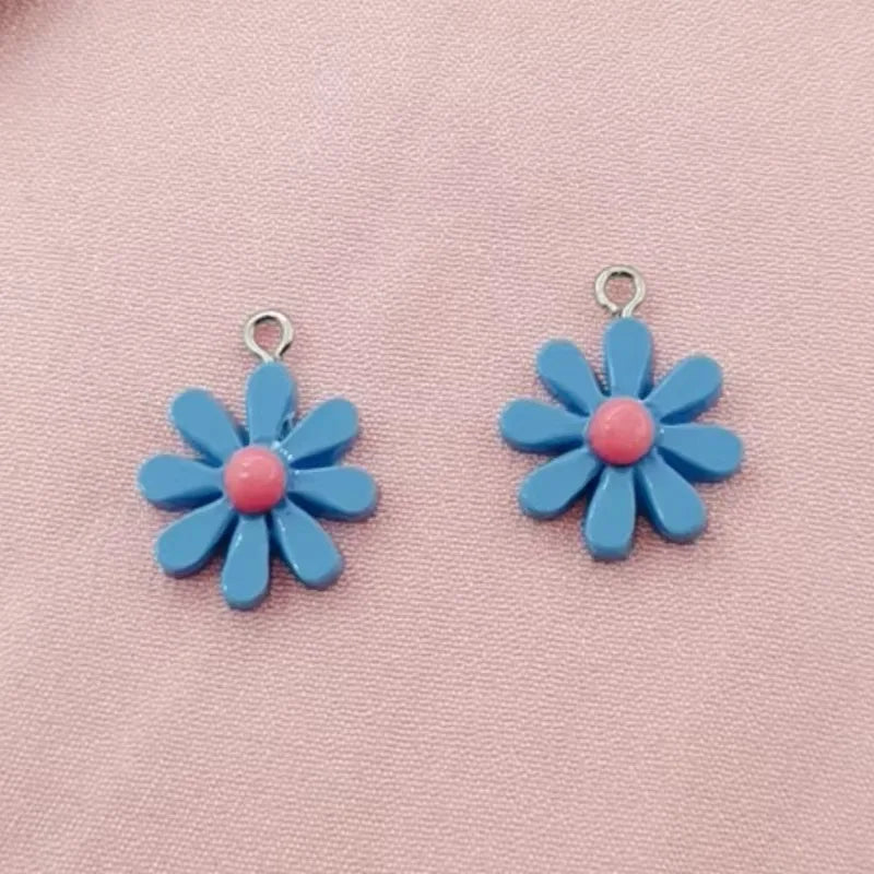 20pcs 17 * 20mm DIY resin acrylic accessories daisy sunflower pendant luggage item bracelet pendant