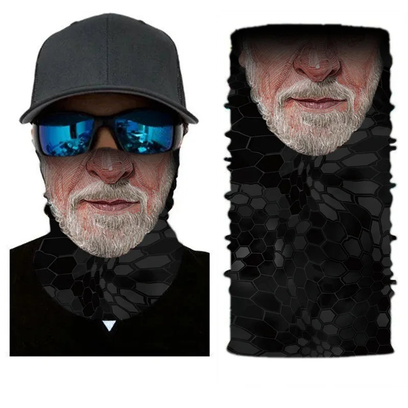 Bicycle Bandana Scarf Seamless Tactical Neck Cover Cycling Ski Face Mask Balaclava for Men Motorcycle Hiking Fishing Snowboard