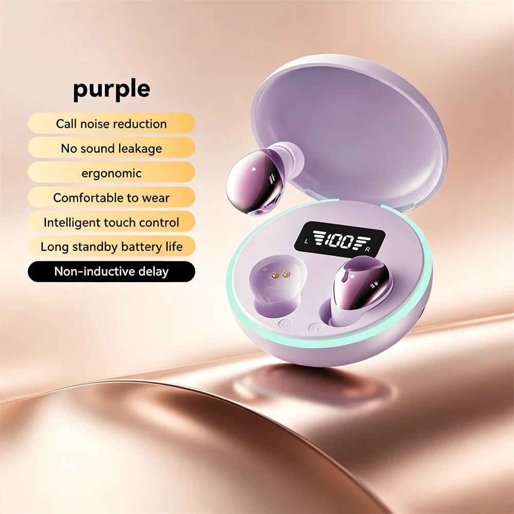 Electroplated TWS In-Ear Wireless Earphone Long Battery Life Digital Display 2-In-1 Dual Headphone Subwoofer Stereo Game Earplug