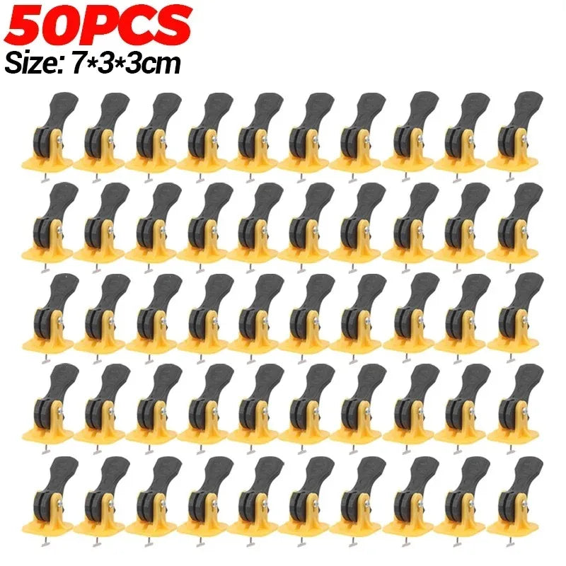 10/50pcs Floor Tile Leveling Spacers Clips Ceramic Leveler Adjuster for Tile Laying Fixing Flat Ceramic Wall Construction Tools