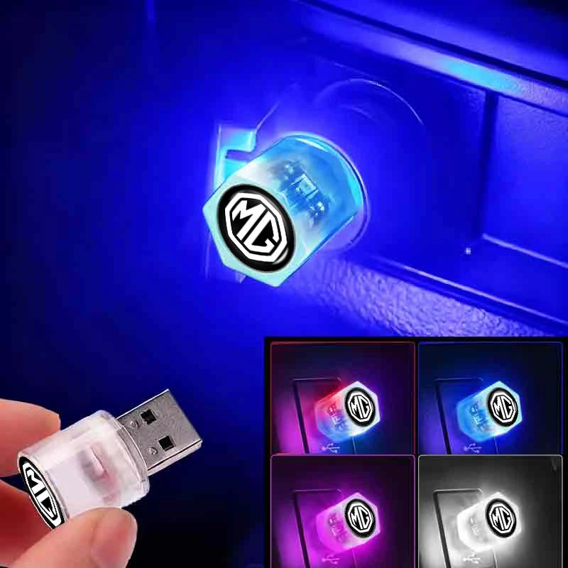 Car USB Ambient Light Mini LED Night Lamp Lighting Plug Accessories For Morris Garages MG 3 5 6 7 HS ZS GS Hector TF GT ZR RX5 R
