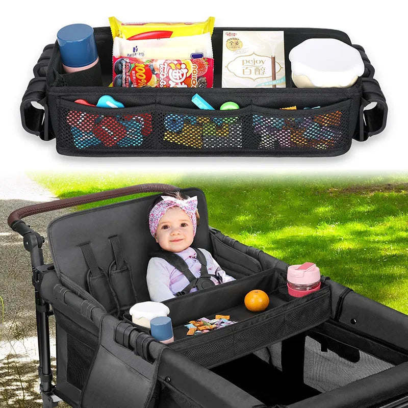 1PC Snack Tray Attachment Cart Hanging Bag Easy to Clean Universal Snack Tray for Wagon W4 Accessories with Cup Holder