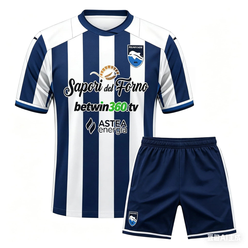 Soccer Jersey Set Pescara Calcio 2025-26 Home 3D Printed Adult  Athleisure T-Shirt Set Family Summer Quick-dry Soft Lightweight
