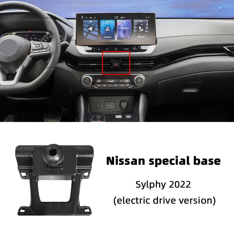 For Nissan X-trail Qashqai Rogue Sport Rogue Altima Versa Car Mobile Phone Holder Base Fixed Air Outlet Bracket Accessory
