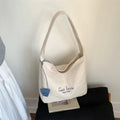 2026 Summer New Korean Style Canvas Casual Fashionable Tote Bags Single Shoulder Large Capacity Tote Shopping Bags for Leisure