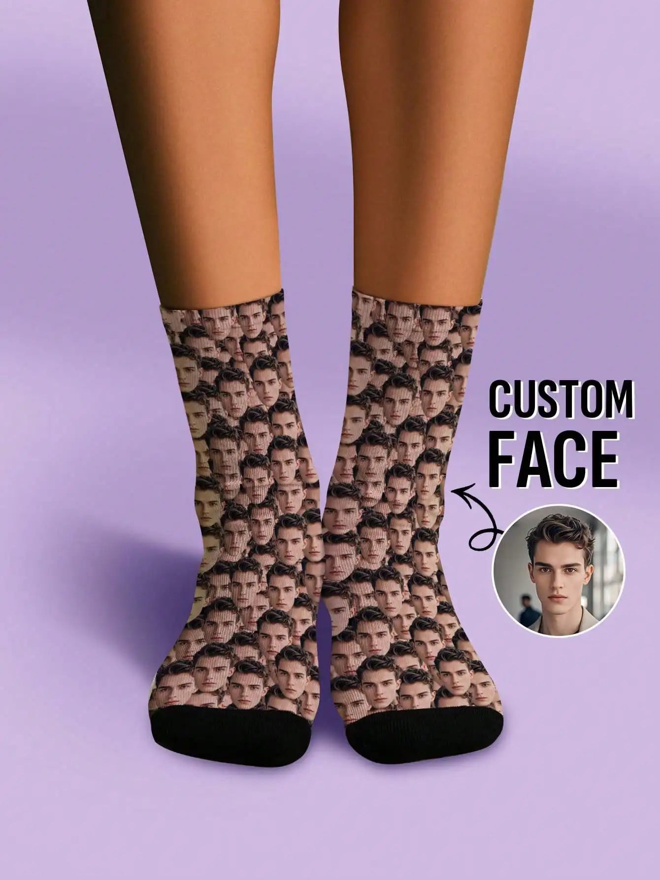 Custom Face Socks Personalized Photo Socks Funny Gift for Men Women Couples Friends Unique Custom Printed Socks