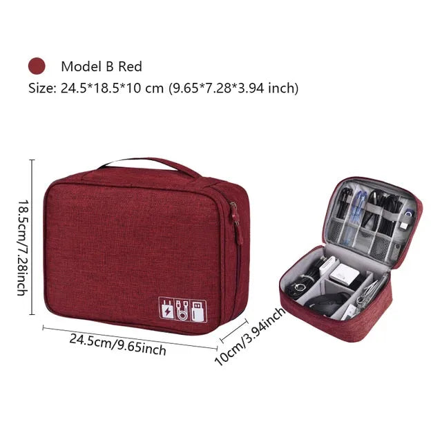 Travel Cable Bag Portable Digital Storage Pouch Waterproof Electronic Accessories Storage Bag Travel Cable Organizer Bags