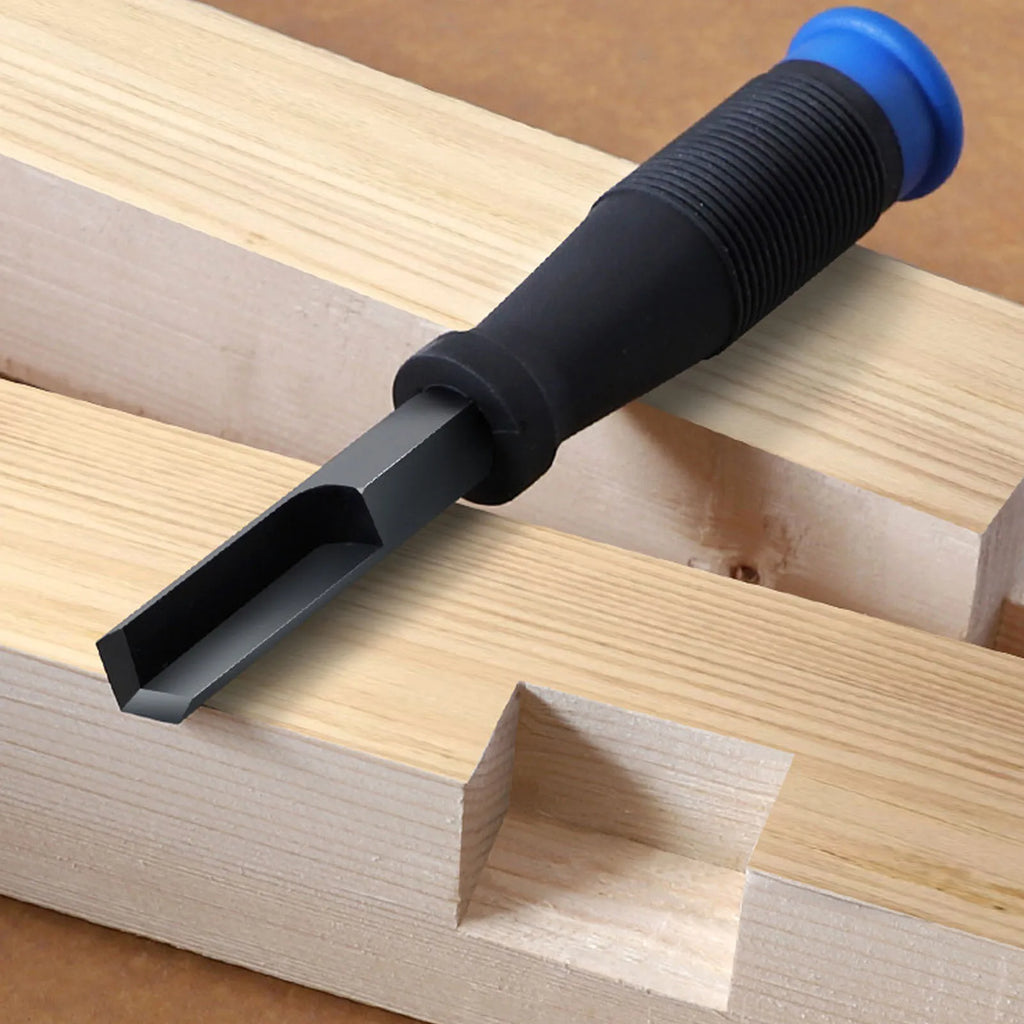 Right Angle Chisel TPR Handle Corner Chisel for Woodworking Slotting Cutting Corner Chrome Vanadium Steel Square Corner Chisel