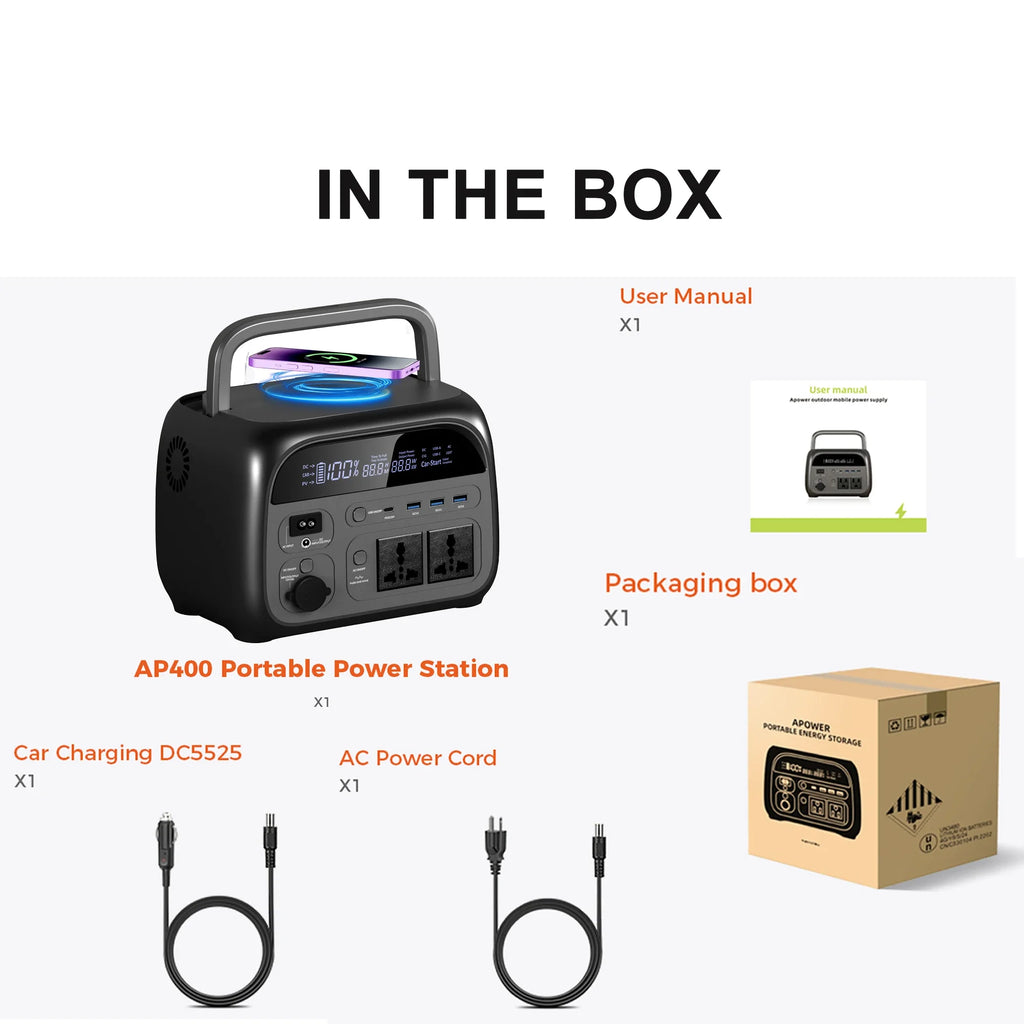 CTOLITY 345Wh/1024Wh/2048Wh Generator Portable Mobile Power Station 400W Solar Panel For Outdoor Camping Energy Storage