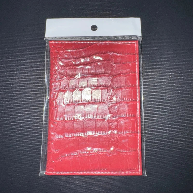 Unisex PU Leather Crocodile Pattern Passport Cover Travel Wallet ID Card Holder Credit Case Portable Document Organizer