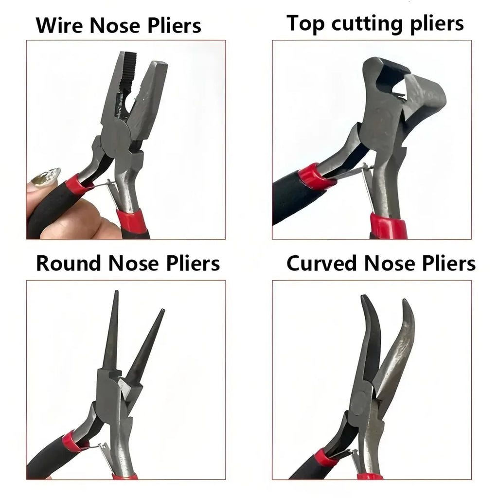 8Pcs Mini Jewelry Making Pliers, Earrings Making Tools, Wire Cutting Stripping Pliers, Supplies for DIY Crafts