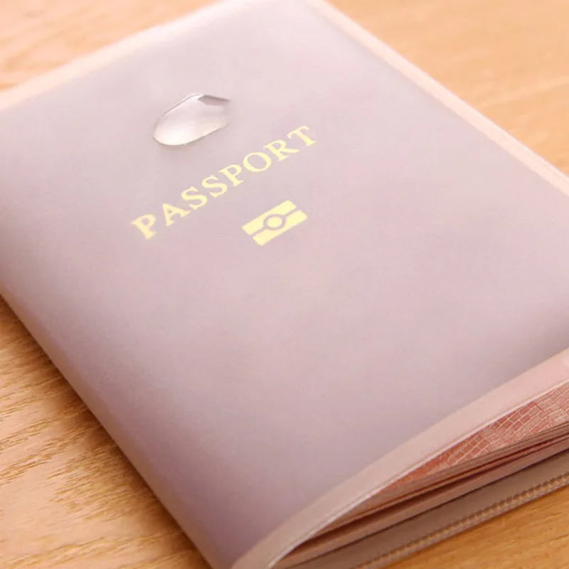 6/18pcs Passport Cover Bag Travel Passport Protective Transparent Frosted Style Available With Card Slot Passport Sleeve Case