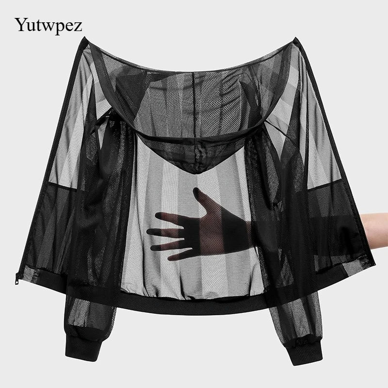 Outdoor Hiking Summer UPF50+ UV Sun Protection Skin Coats Men's Running Ultra-Light Hooded Outwear Breathable Casual Jackets