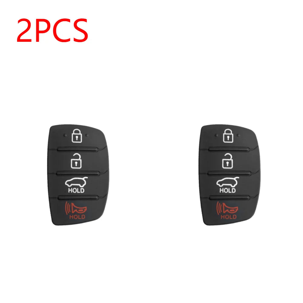 1-5Pcs Replacement Rubber Car 4Button Silicone Pad For Hyundai Tucson Santa fe / ix45 Sonata i40 Remote Car Repair Key Fob Shell