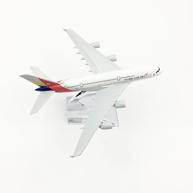 JASON TUTU 16cm Asiana Airlines Airbus A380 Plane Airplane Model Aircraft Model Diecast Metal 1/400 Scale Planes