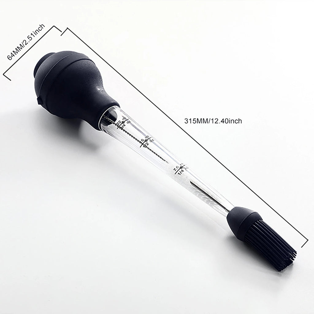 Turkey Baster Syringe Sets for Cooking Meat Marinade Injector with Needles Cleaning Brushes for Bacon Brine Beef Roasting