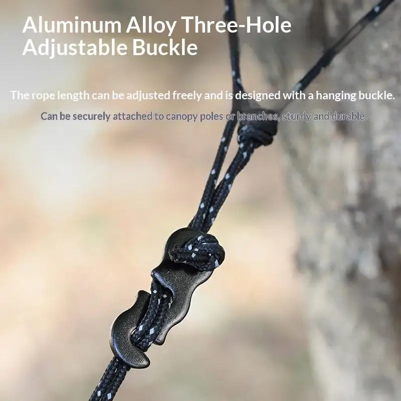 Outdoor Portable Adjustable Laundry Rope, 3M Reflective Bead Windproof Clothes Hanging Line Travel Camping Clothes Dry Cord