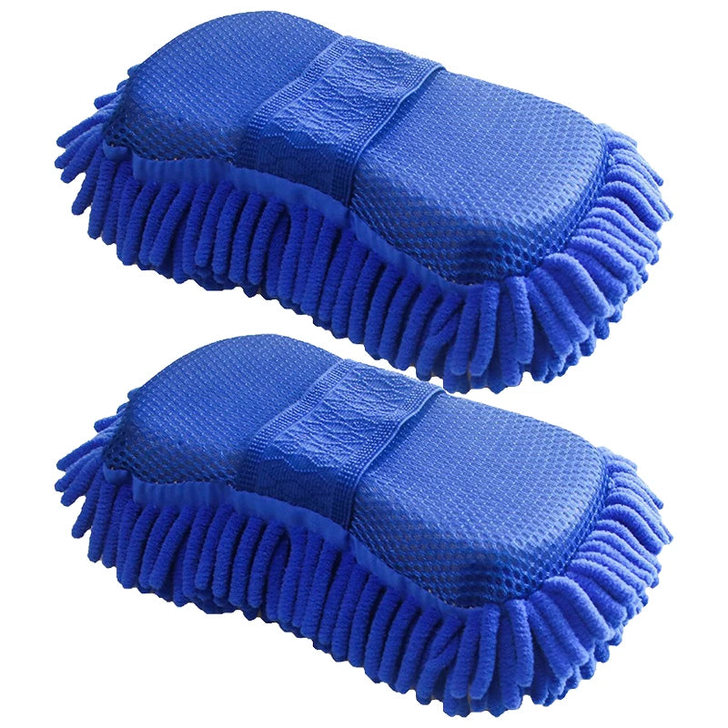 1/2PCS Car Wash Glove Microfiber Chenille Car Wash Sponge Free Care Washing Detailing Brush Pad Multifunction Auto Cleaning Tool