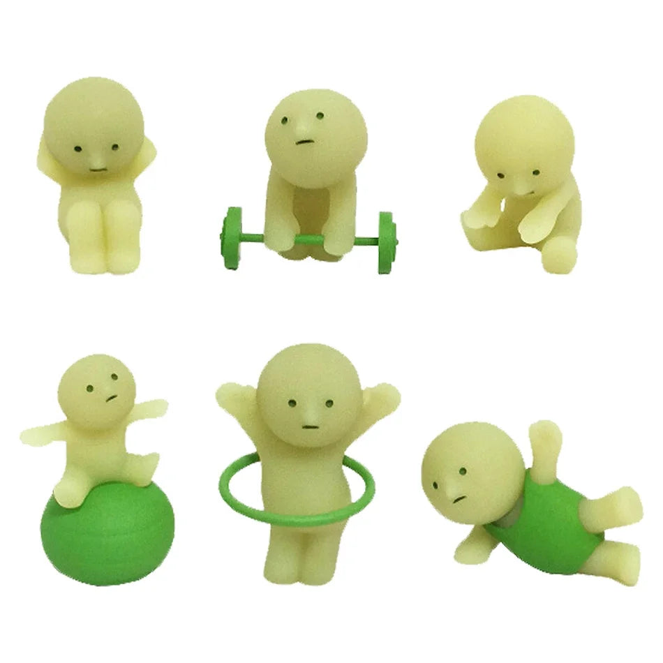 5 Multiple Series Noctilucent Green Doll Blind Mystery Box Action Figures Decoration Desktop Model Toy For Gift Surprise