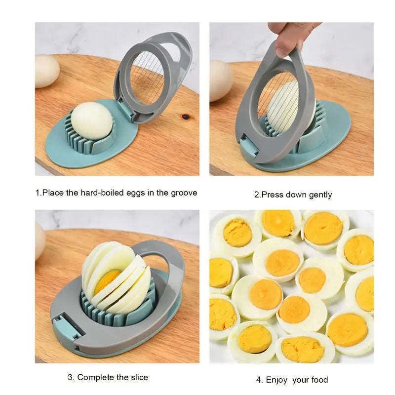 Multifunctional Egg Cutter 304 Stainless Steel Egg Slicer Fruit Salad Slicer Preserved Egg Separator Kitchen Gadget