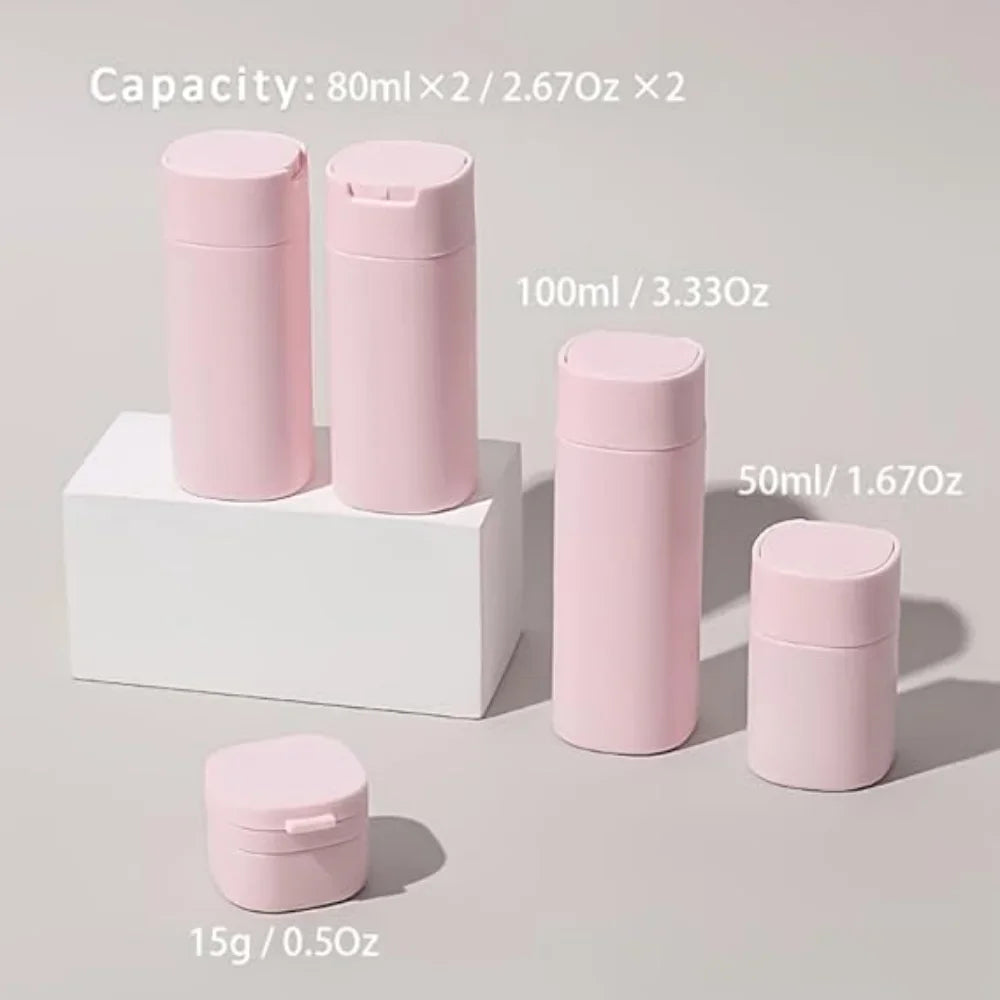 Travel Cream Dispenser Bottles Set Travel Bottles Toiletry Containers Set TSA Approved Travel Essentials