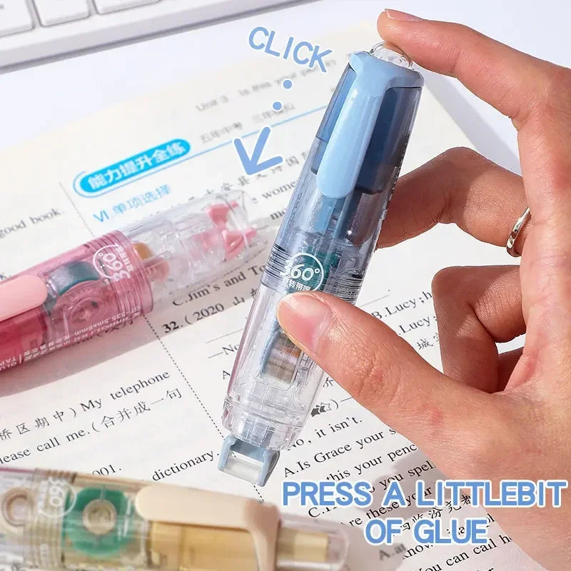 Card Lover 5m*6mm Cute Dots Glue Tape Scrapbooking Double Sided Adhesive Roller Tape Collage Photo Album Decor Stationery