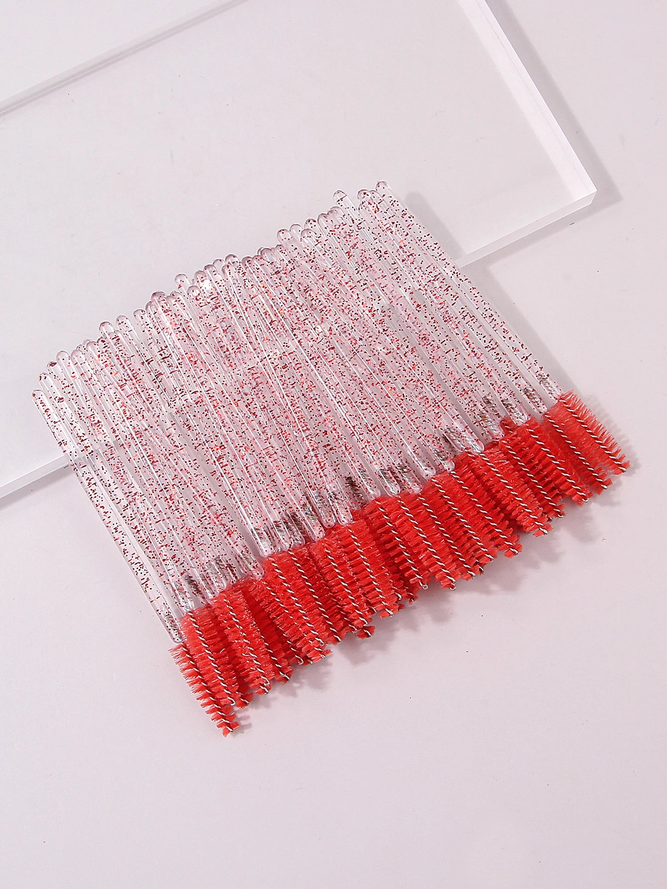 50pcs Reusable Crystal Rod Eyelash Brush Eyelash Comb Eyebrow Comb Eyelash Curl Spiral Multi Purpose Portable Makeup Brush