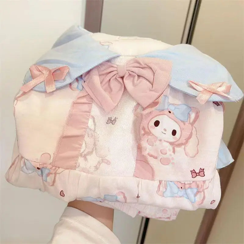 Pajama Set My Melody 2026 Summer New Women's Short Sleeved Shorts Beautiful Girls Can Wear Outerwear Home Clothes Set Cute Sweet