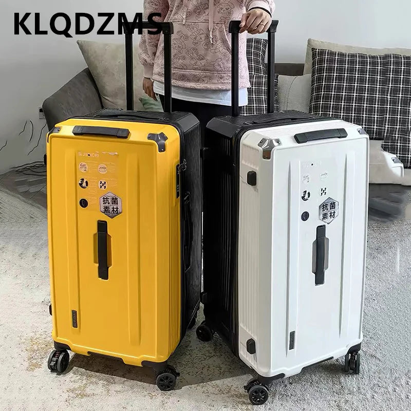 KLQDZMS High-quality Suitcase Large-capacity PC Trolley Case Women Boarding Box Family Travel Essentials Rolling Luggage Bag