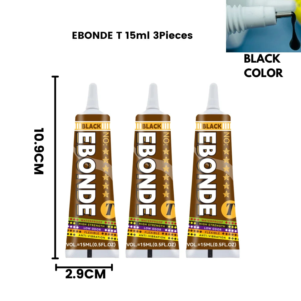 PP PE Plastic Bonding Glue Black & Transparent Super Strong Adhesive for Polypropylene, Polyethylene, ABS, PVC, PMMA, EVA Sponge