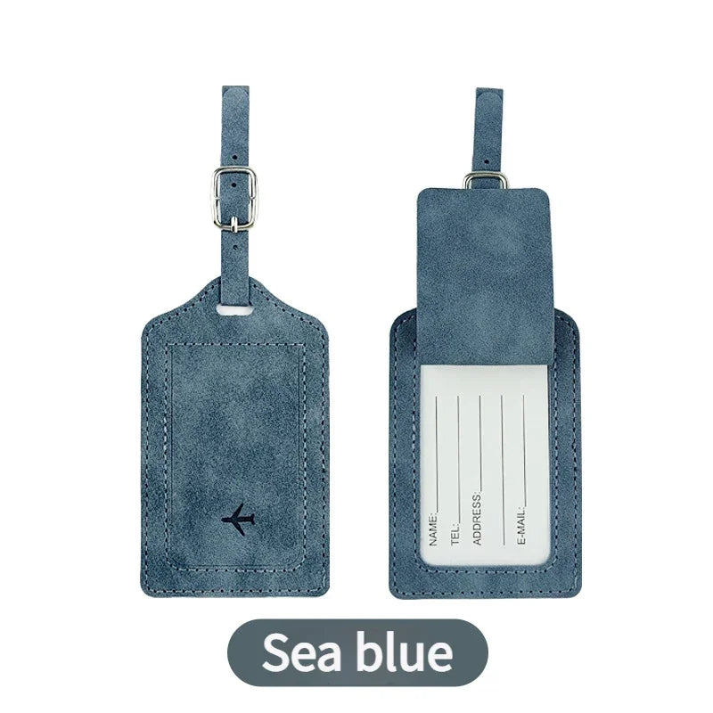 Travel Essentials: RFID-Blocking Passport Holder + Leather Luggage Tag Set