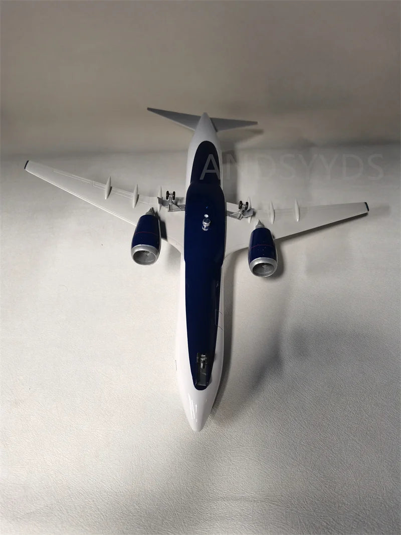 B737 airplane toy Airways 47cm Delta Aeroplane 737 1:85 Scale Model Diecast Resin Plane With Light and Wheel Landing Gears Gift