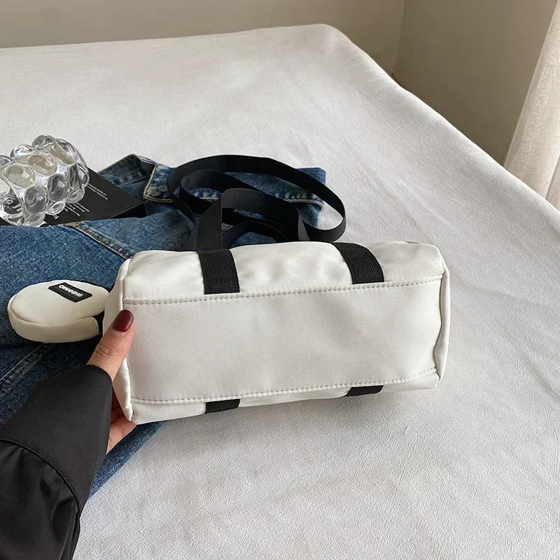 Modern Sporty Style Mega-Storage Shoulder Bags with Coin Holder, Pupil Nylon Handbag Casual Unisex Side Bags