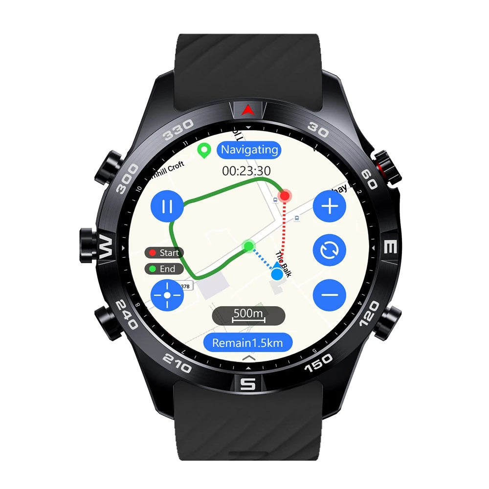 SUNROAD GPS Sports Watch Outdoor Glonass Map Navigation Tracker Altimeter Compass Heart Rate Monitor 50M Waterproof Wristwatch