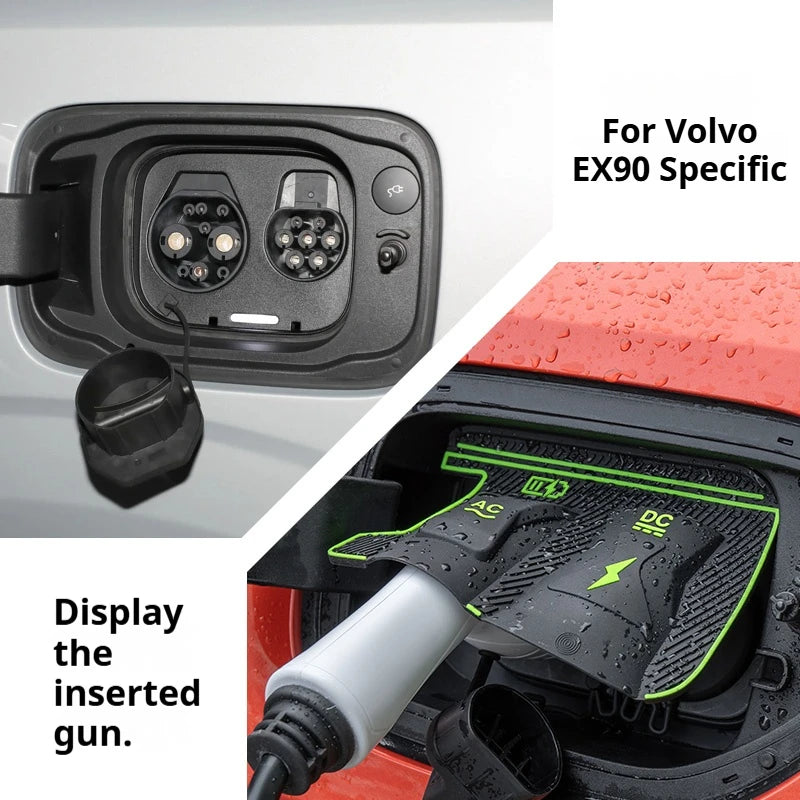For Volvo EX30 EX90 XC70 Charging Port Cover Waterproof EV Charger Rain Protector, No Drill Adhesive