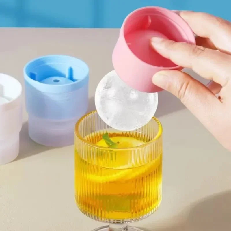 2025 NEW Cavity Whisky Silicone Ice Ball Maker Reusable Ice Cube Tray for Bar Home Ice Cube Mould with Lid