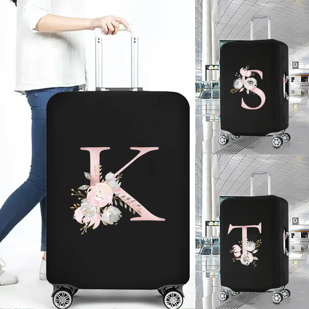 Thick Elastic Luggage Protective Cover Suit for 18-32 Inch Suitcase Covers Trolley Cover Travel Accessorie Pink Flower Series
