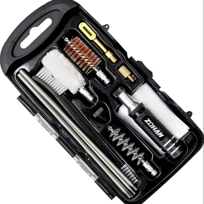 ZOHAN 12 Gauge Shotgun Cleaning Kit – Stainless Steel Rods, Bore Brush, Patches, Muzzle Guard & More (Compact & Beginner-Friendl