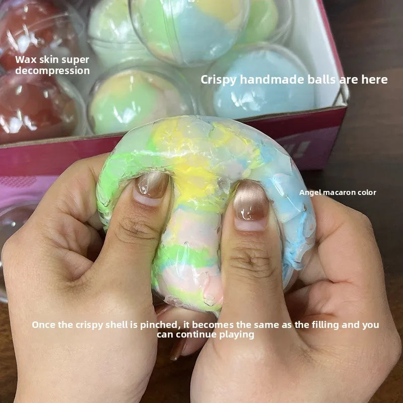 Squishy Stress Balls Slow Rebound Wax Skin Squeeze Toy For Adult Quiet Sensory Fidget Toy Soothing Relieving Stress Toy
