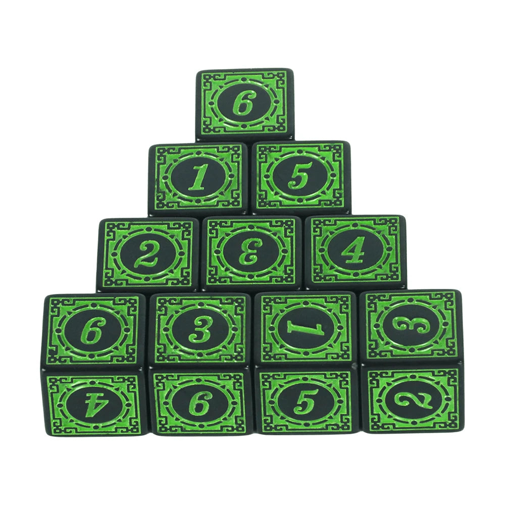 Dice 10Pcs D6 6 Sides for D&D Party Family Games RPG Dados As Collection