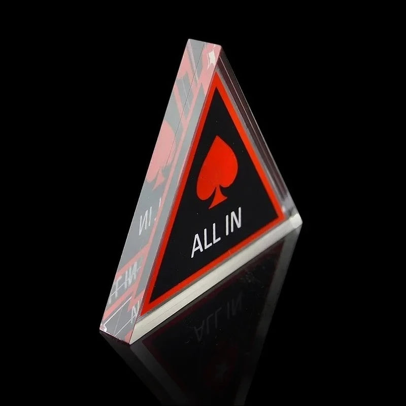 1 PCS Glass ALLIN Double-sided Texas Poker Chip Casino Accessories Entertainment Game Board Table Poker Club