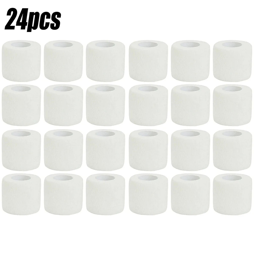 3/6/12/24Pcs Black White Sport Self Adhesive Elastic Bandage Wrap Tape Elastoplast For Knee Support Pads Finger Ankle Palm