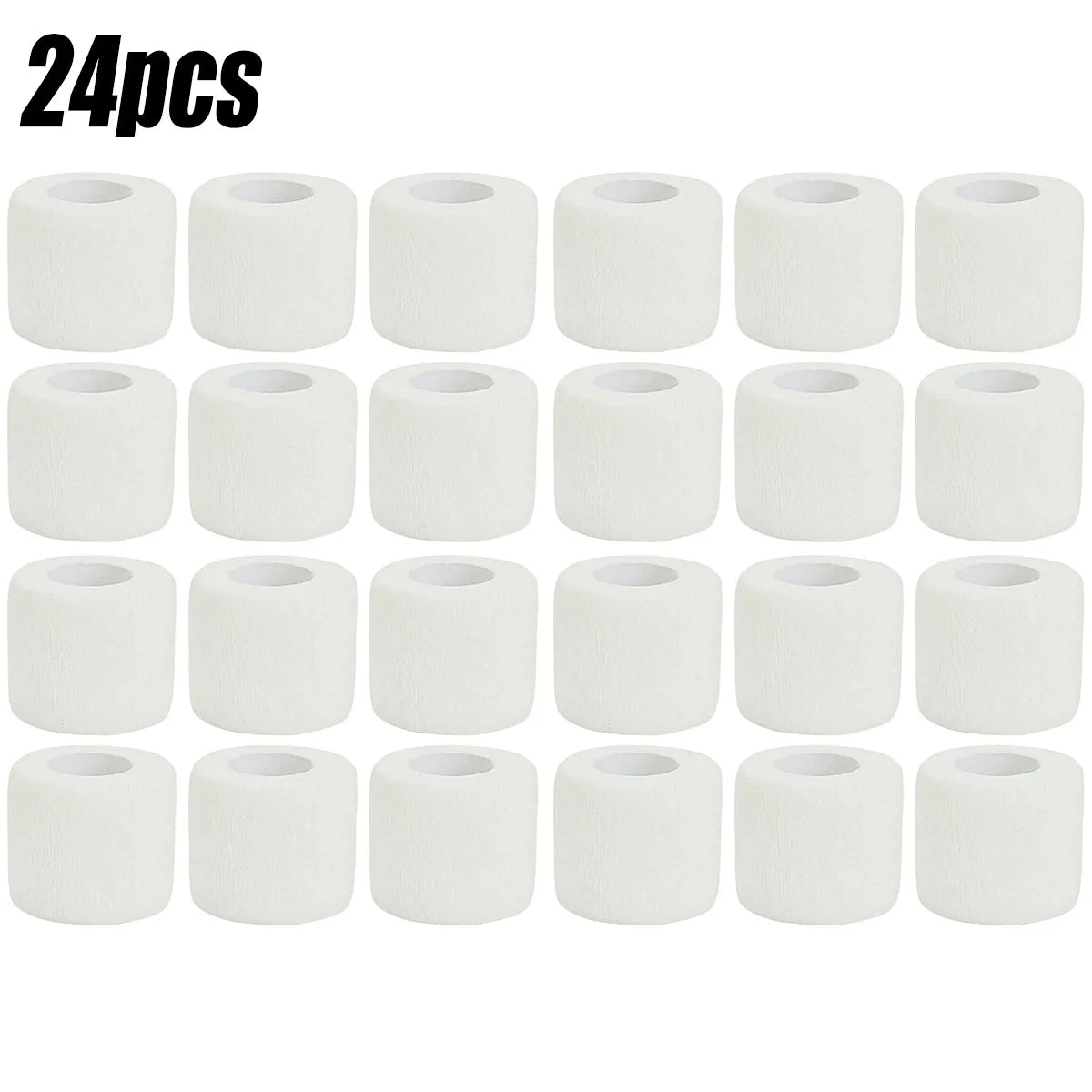 3/6/12/24Pcs Black White Sport Self Adhesive Elastic Bandage Wrap Tape Elastoplast For Knee Support Pads Finger Ankle Palm