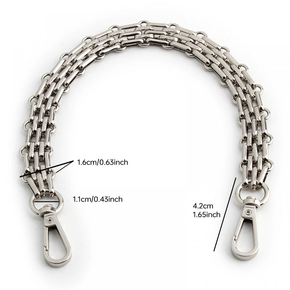 1Pc 30-60-100-120cm Metal Bag Chain Handbag Strap Chain Crossbody Bag Replacement Chains For Bags Part Accessories Bag Straps