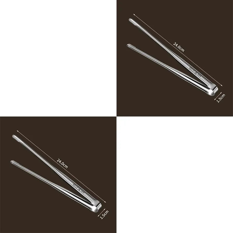 1/5pcs Stainless Steel Barbecue Clip Multifunction Food Tongs Clip Steak Tongs Lengthened Barbecue Clip Kitchen Barbecue Gadgets