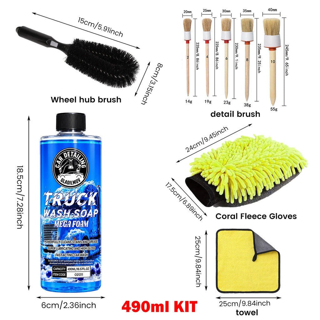 Truck Foam Car Wash Soap Super Concentrate with Hybrid Safely Lifting Dirt, Grime and Residues for an Exceptional Clean