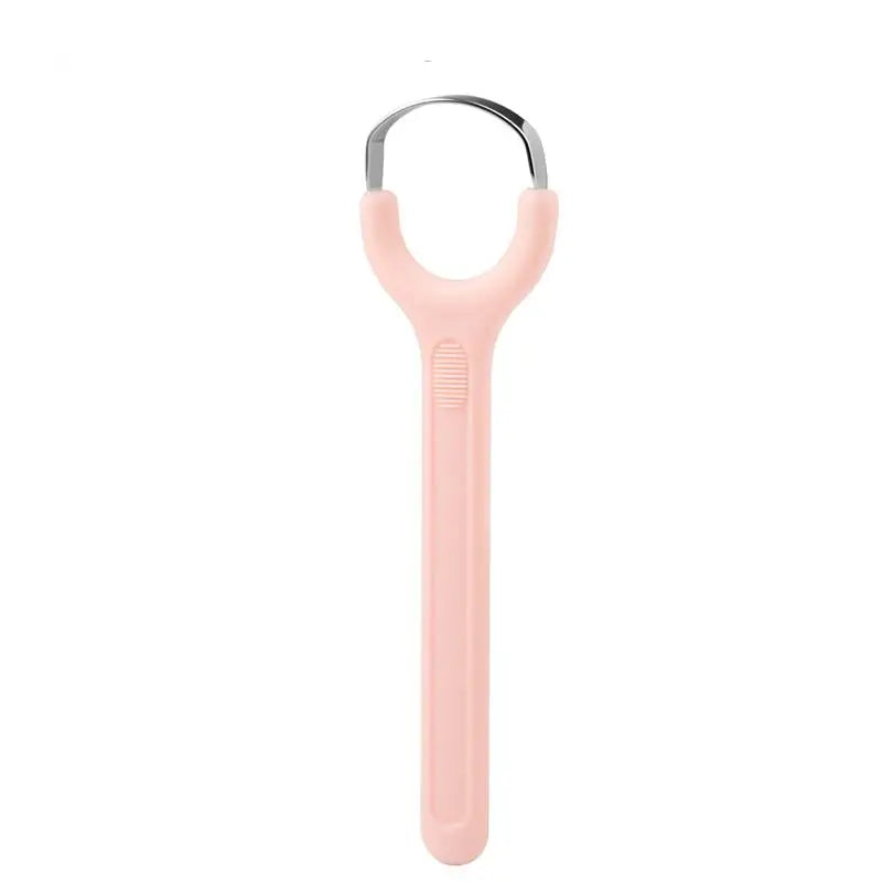 1PCS Stainless Steel Tongue Scraper Fresh Breath Cleaning Coated Tongue Toothbrush Oral Hygiene Metal Tongue Scraper