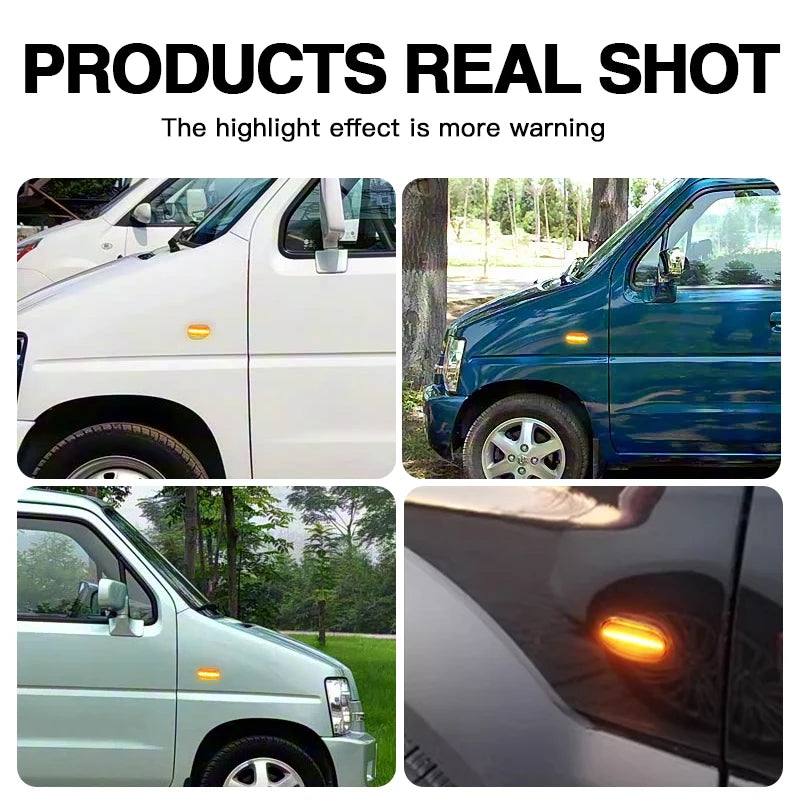 2PCS LED Side Marker Turn Signal Lights Canbus For Suzuki Grand Vitara XL-7 04- Ignis 00-03 Jimny 98- Wagon R+ 97- For Subaru